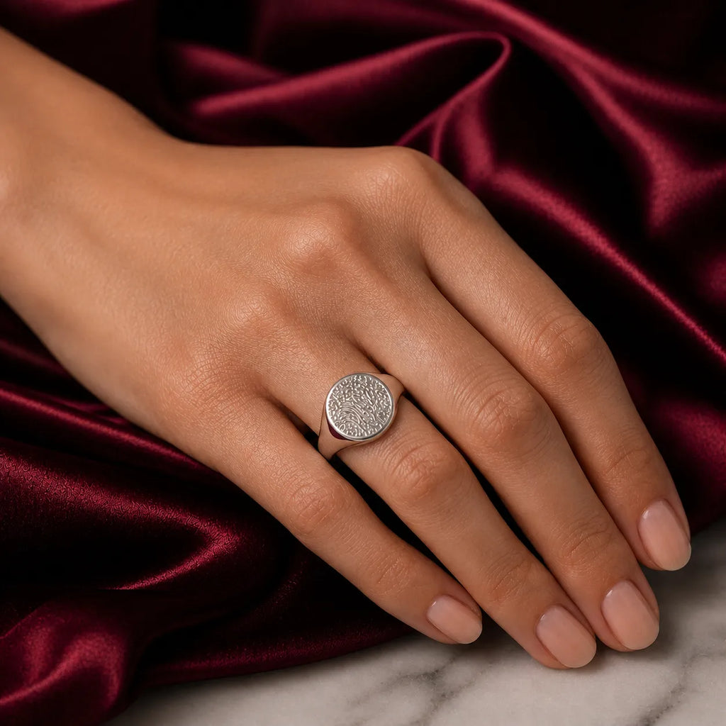 Round Imprint Signet Ring