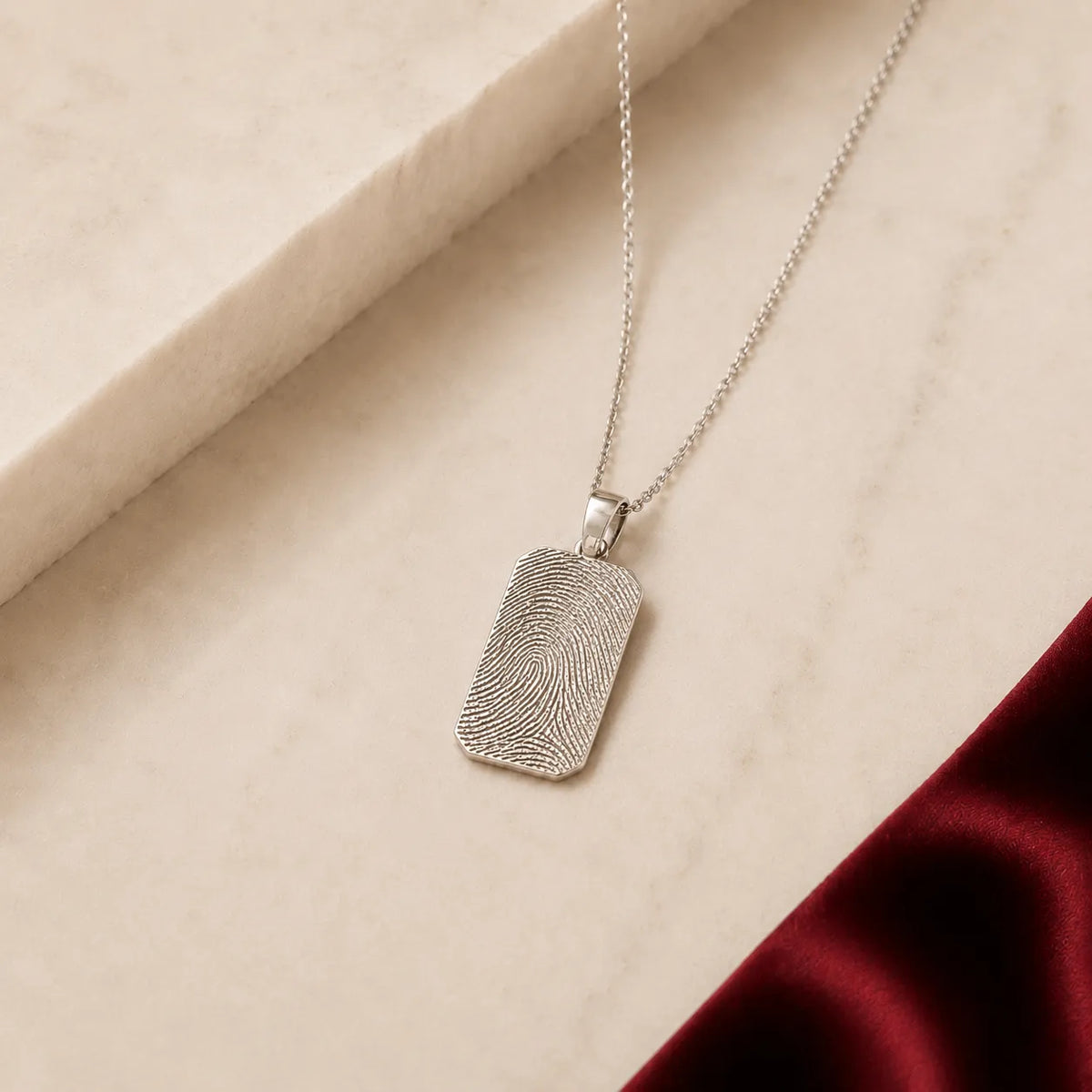 Rectangle Imprint Necklace