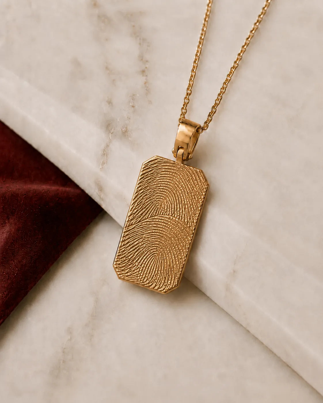 Rectangle Imprint Necklace