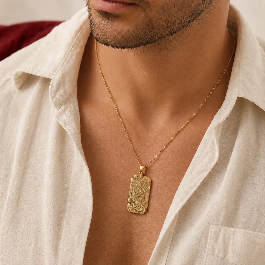 Rectangle Imprint Necklace