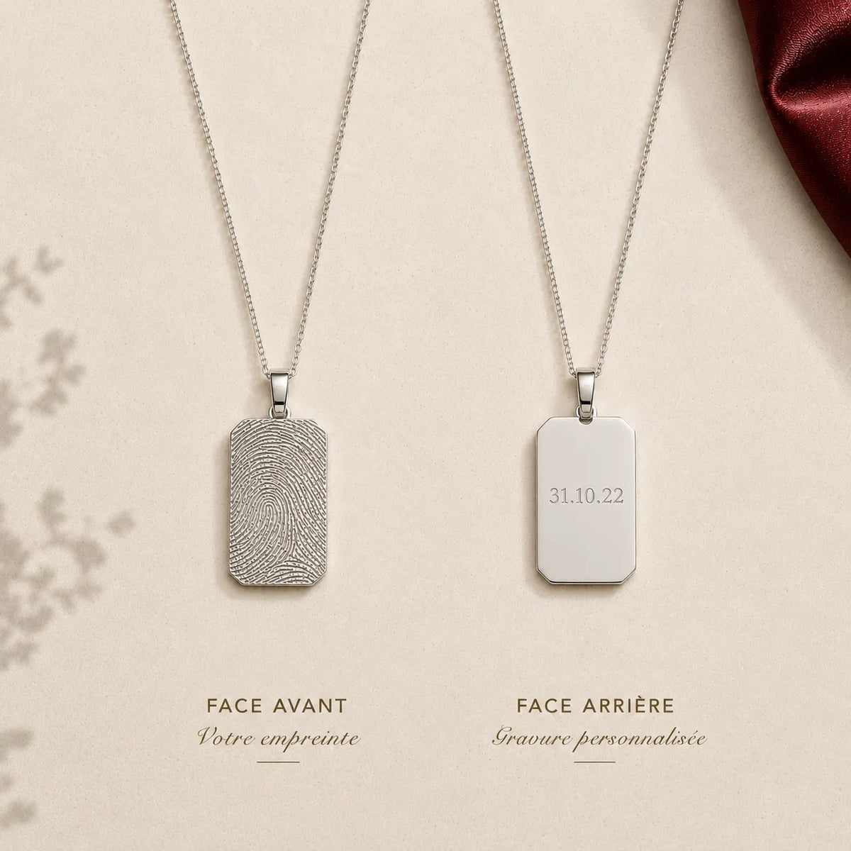 Rectangle Imprint Necklace