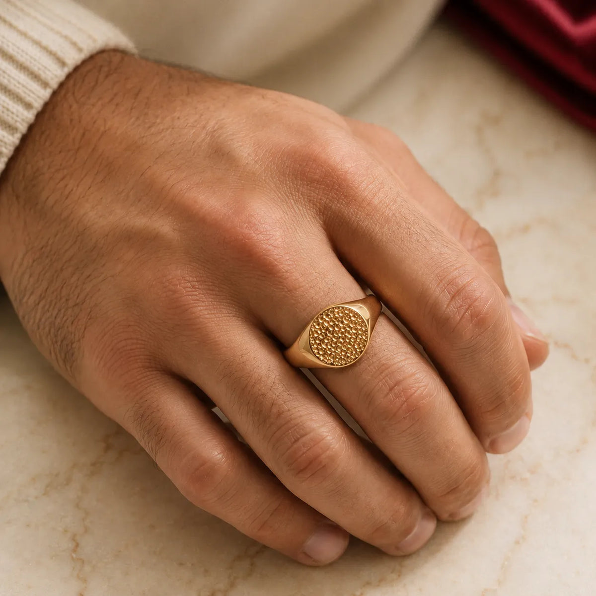 Round Imprint Signet Ring