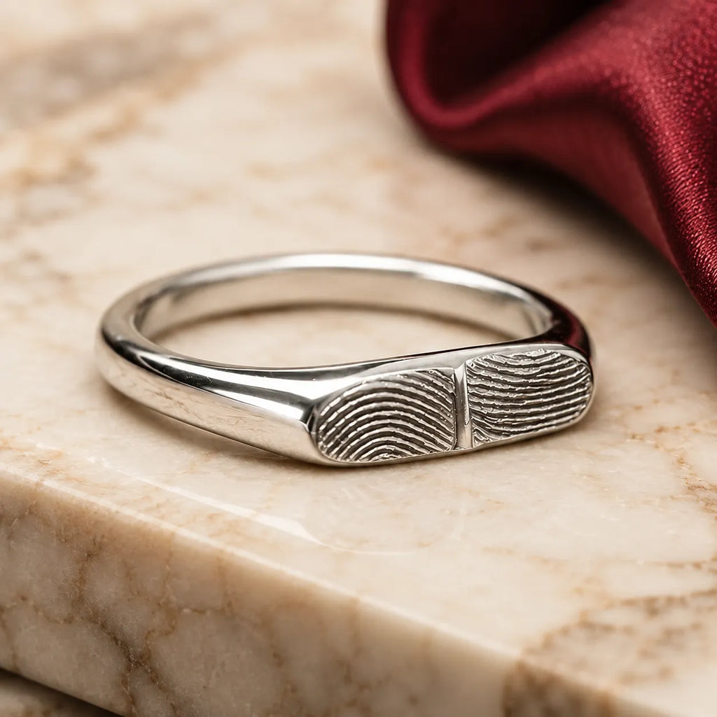 Thin Rectangle Imprint Ring